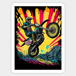 Dirt Bike Comic Book Style Sticker